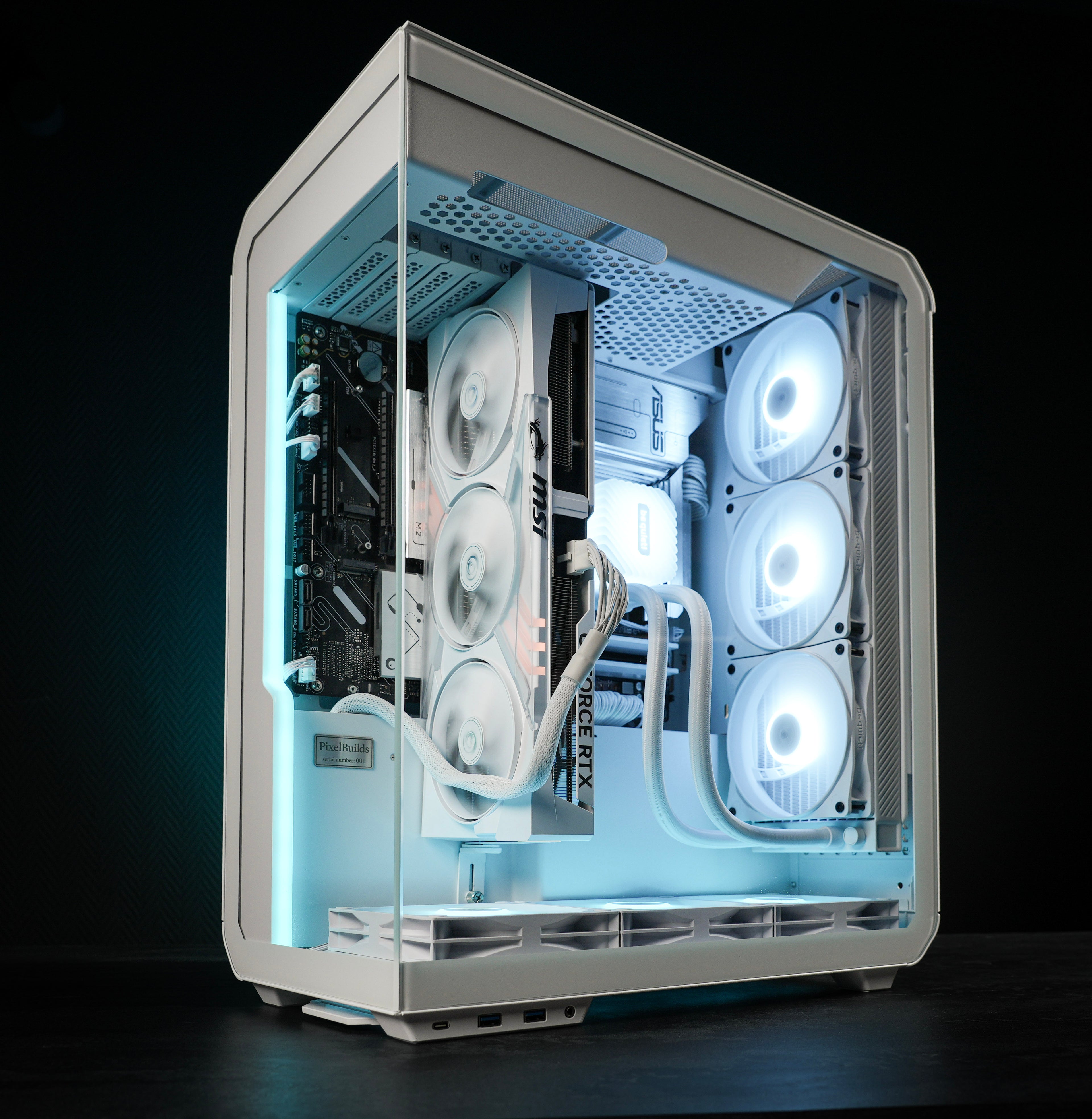 White Reverse Gaming PC – RTX 5080 | Ryzen 7 9800X3D | PixelBuilds