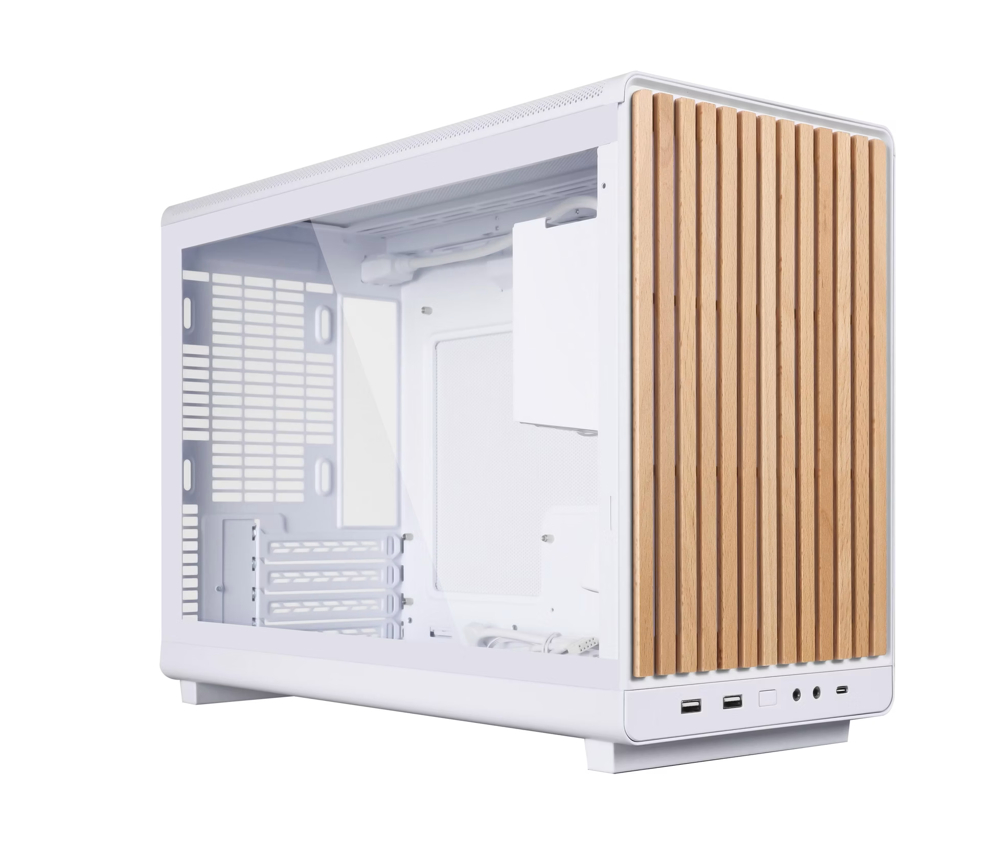Lian Li DAN  Wood Edition PC/ yzen 7 7800X3D + Nvidia RTX 5060