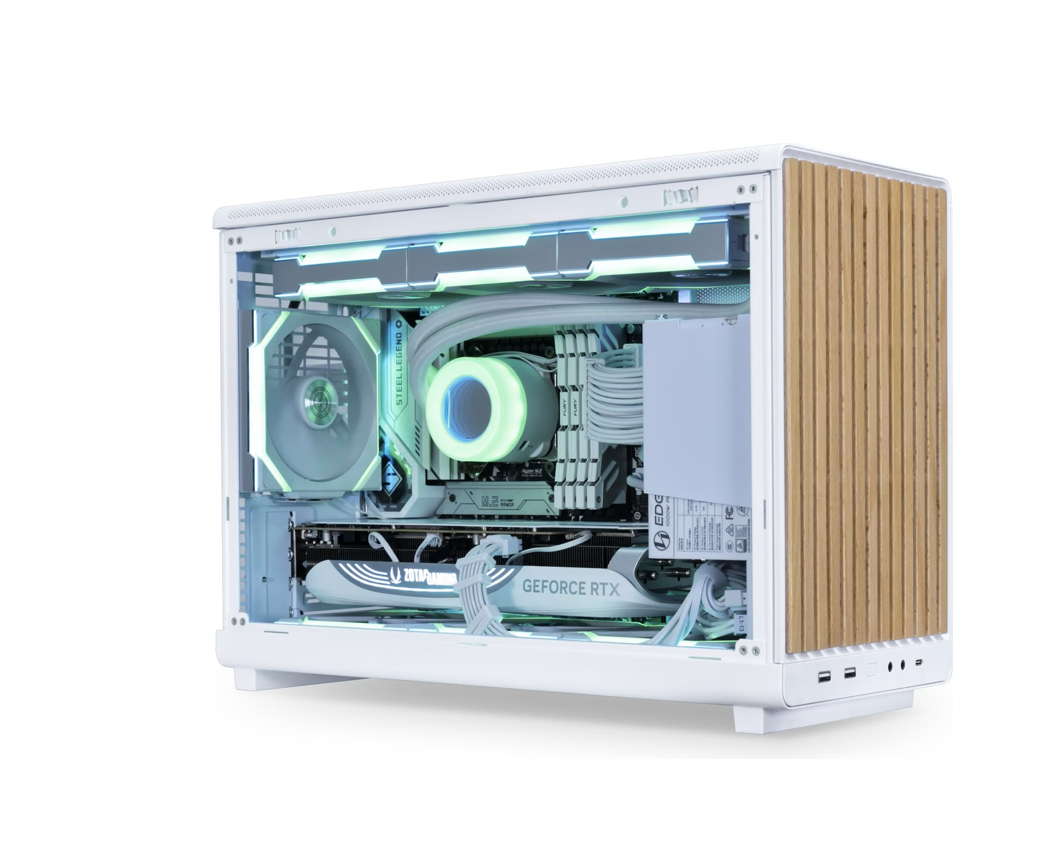 Lian Li DAN  Wood Edition PC/ yzen 7 7800X3D + Nvidia RTX 5060